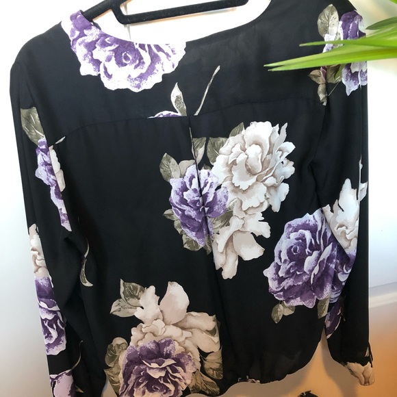 Wrap Front Floral Blouse - Picture 3 of 7